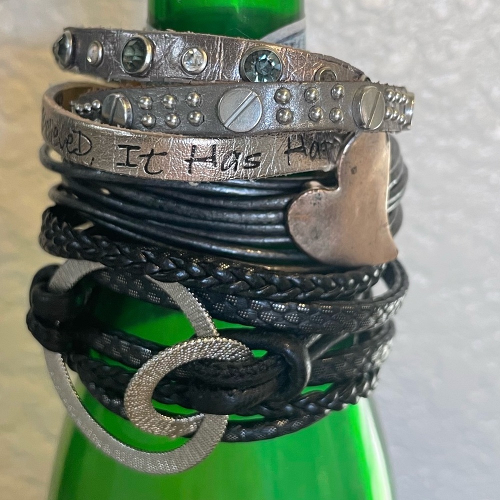 3-Pack Bracelets (leather & faux)